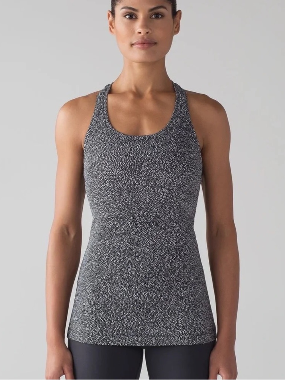 lululemon athletica Black Speckle Racerback Tank